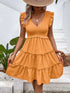 ruffled-v-neck-cap-sleeve-dress OhSoStyled - Sophia's Style in -9